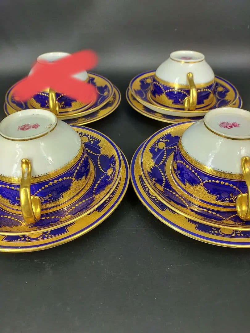 <迎賓館>ミントンアンティークカップ&ソーサートリオ　アフタヌーンティーなどに