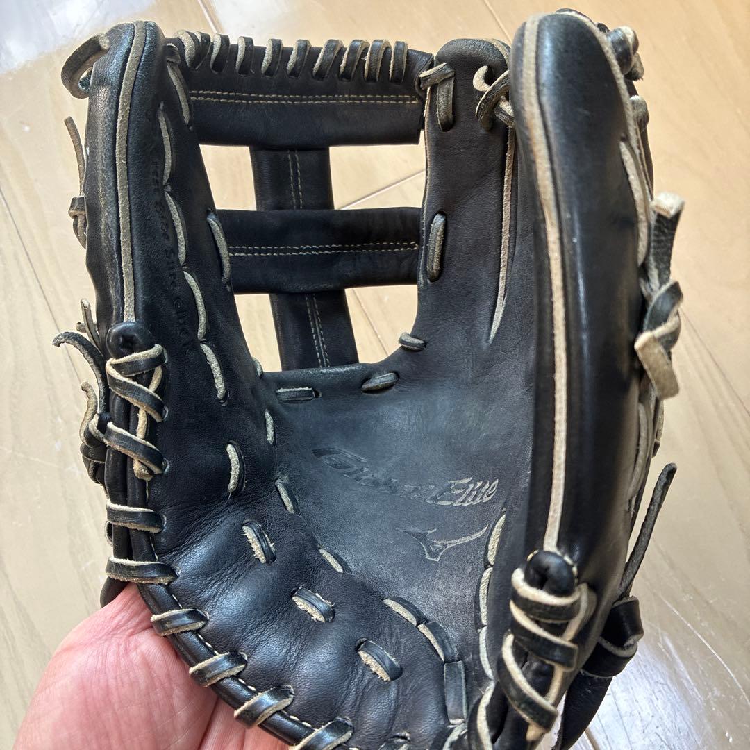 Mizuno グローバルエリート 軟式グローブ 黒(少年野球用)