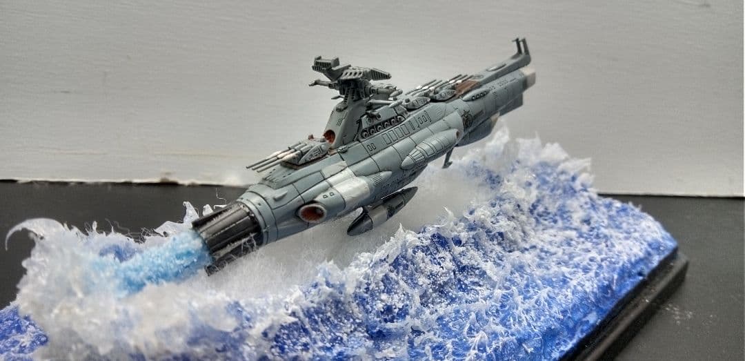 バンダイメカコレ宇宙戦艦ヤマト2202 主力戦艦 ドレッドノートジオラマ完成品