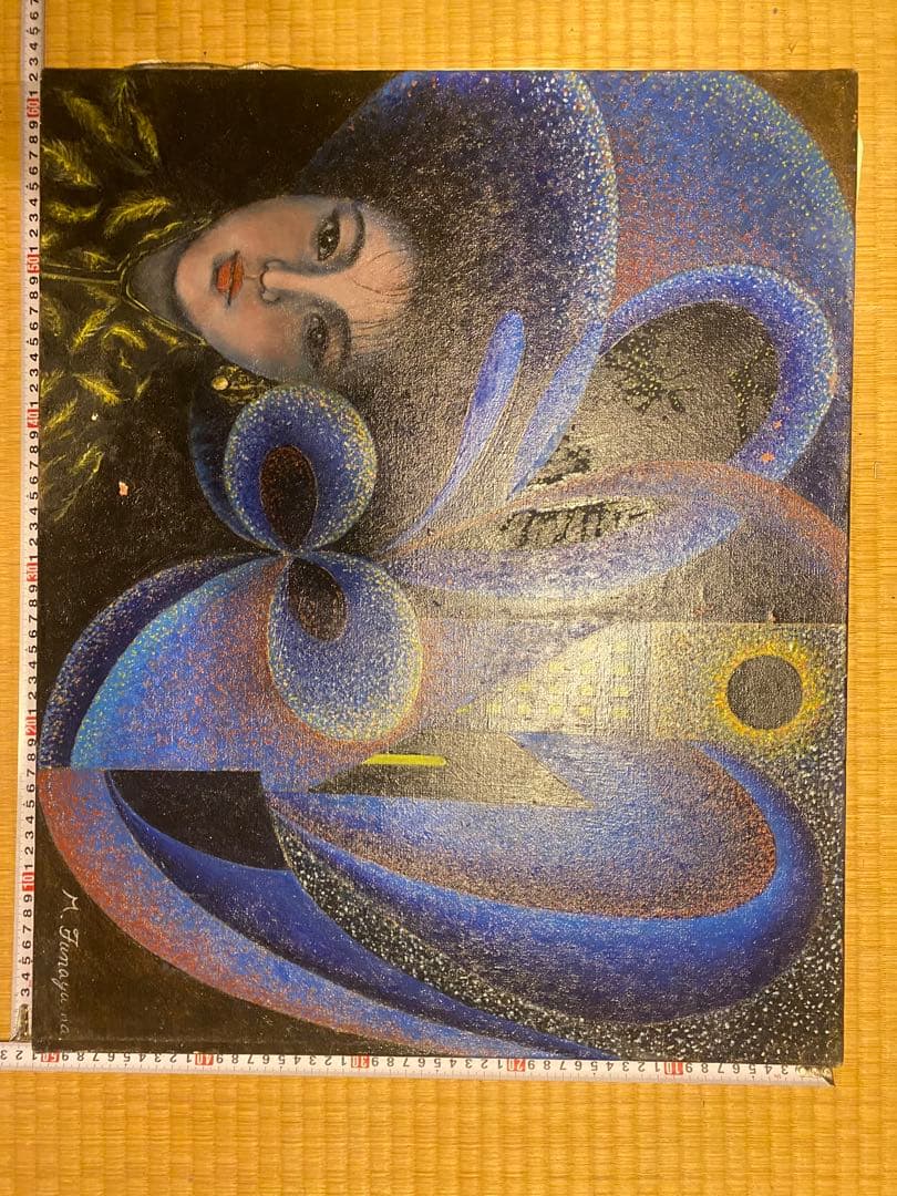 抽象画 「タイトル:時の華」約50cm x 61cm 作: M.Funayama