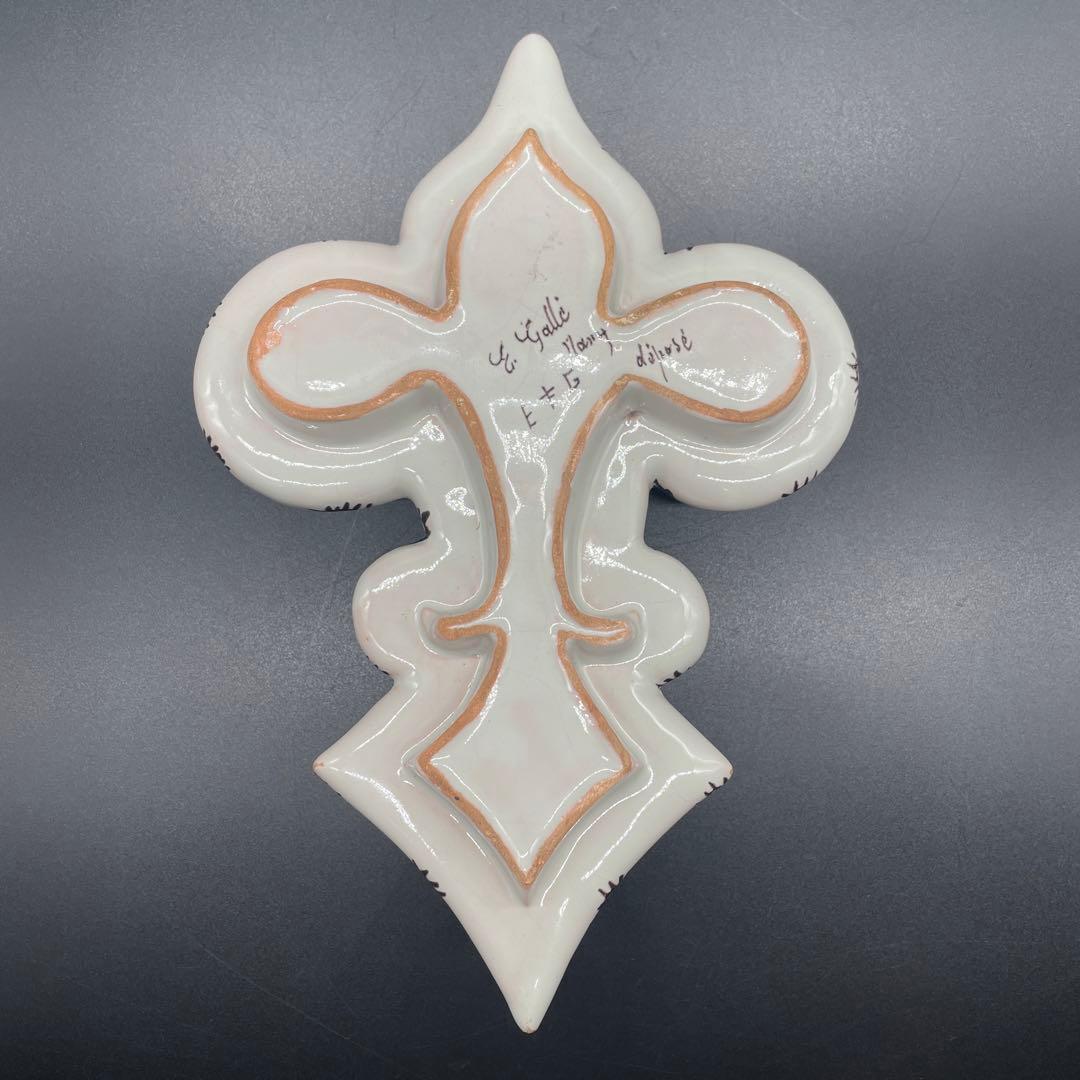 エミールガレ Emile Galle 軟質磁器 花文様 陶器 置物 インク壺