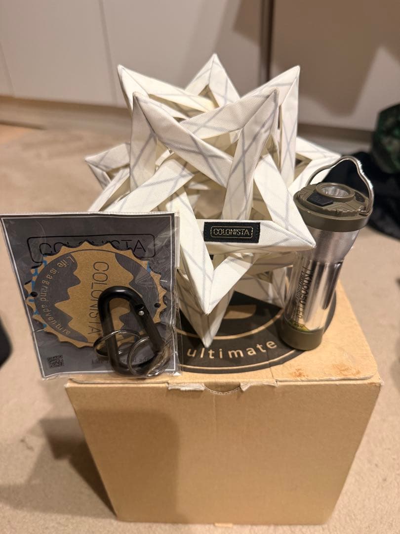 COLONISTA CONPE10 ホワイトLEDランタン カラビナ付き セット