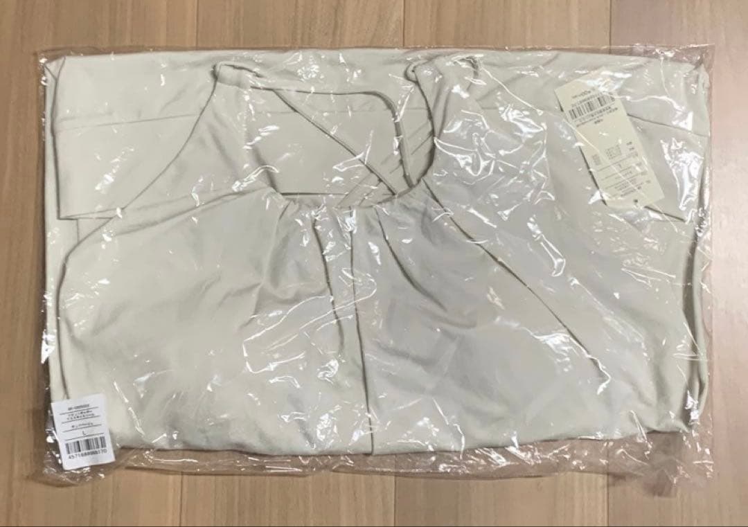 【SUKALA】フロントギャザークロスキャミソール　サンドベージュ　L