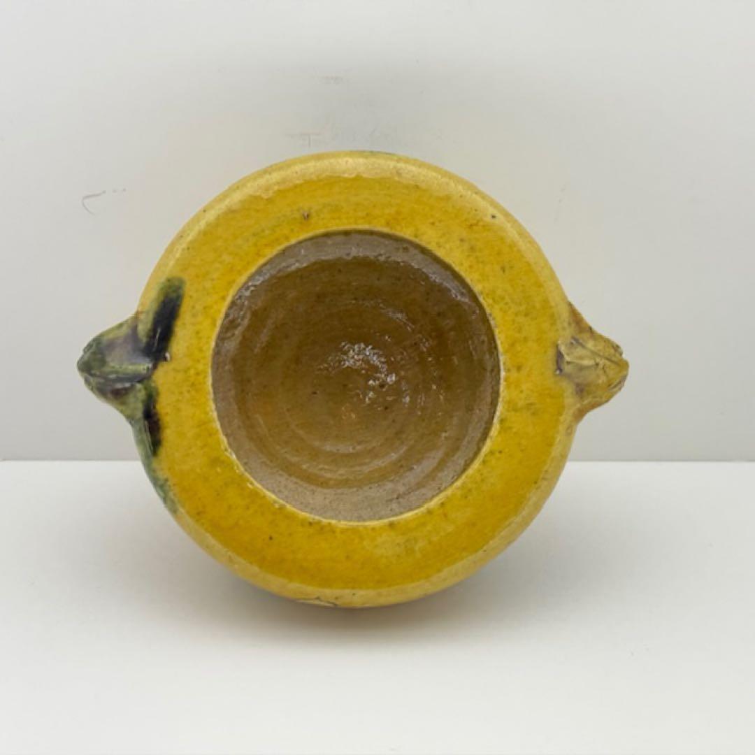 白井半七 黄瀬戸写 香炉 共箱