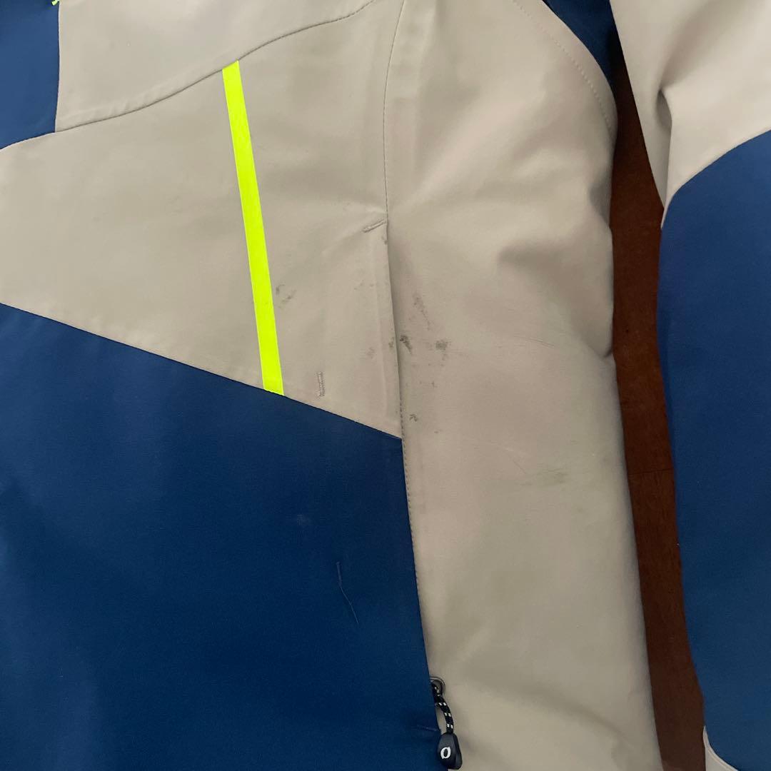 スキーウェア メンズ フード付き ベージュ/ネイビー