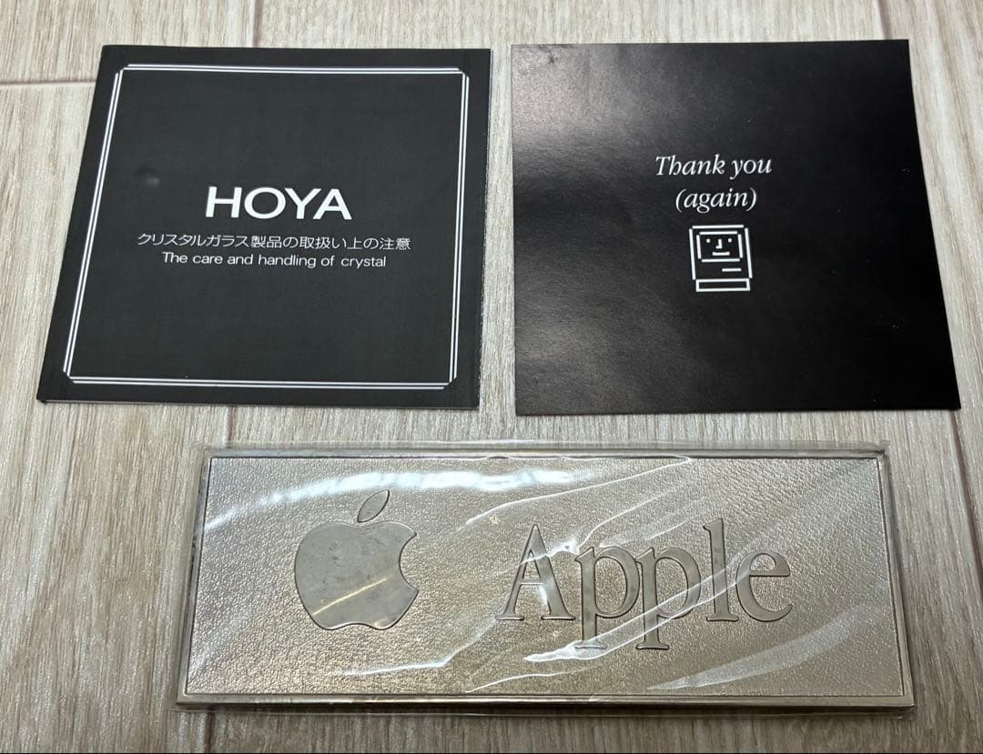 非売品 希少 Apple 20周年記念 HOYA製クリスタルガラス