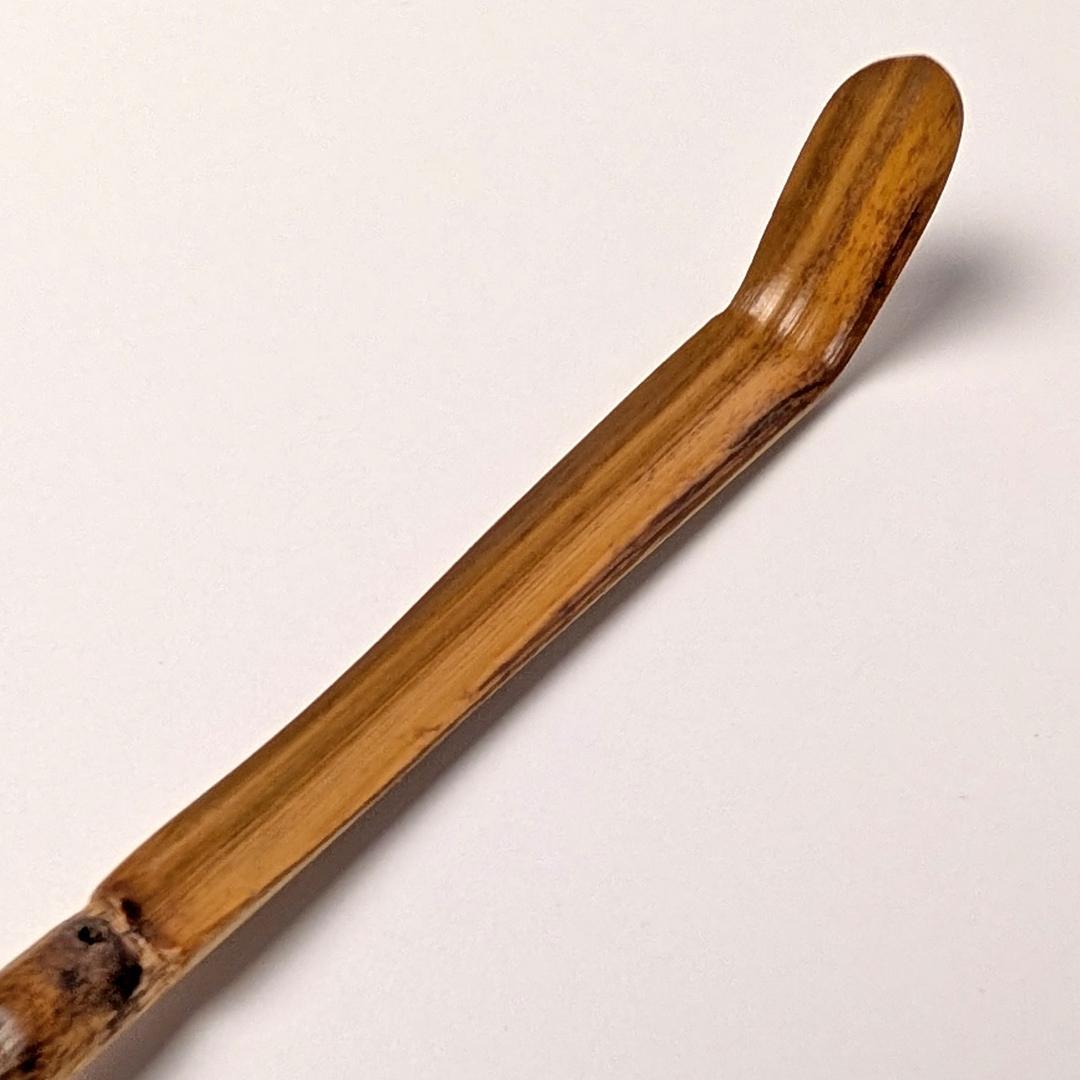 立花大亀 老師 書付 銘「笑福」 煤竹茶杓 長好斎作