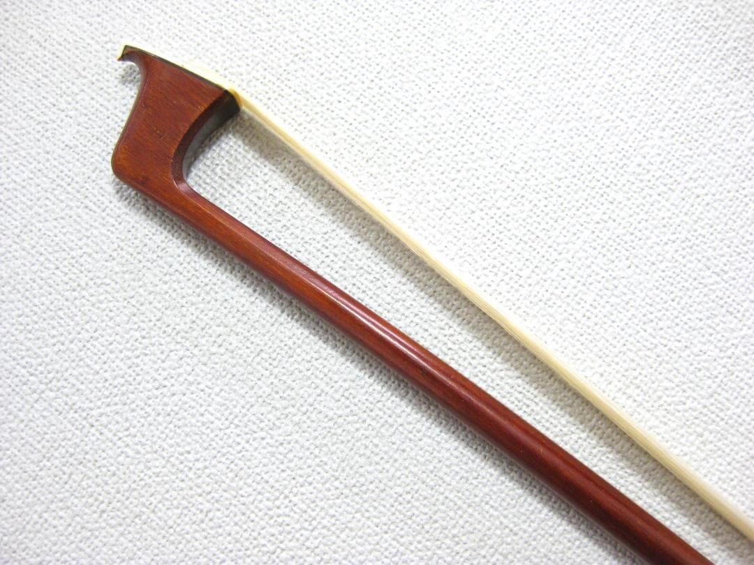 【上質ノースタンプ】 フェルナンブコ・銀黒檀 バイオリン弓 4/4