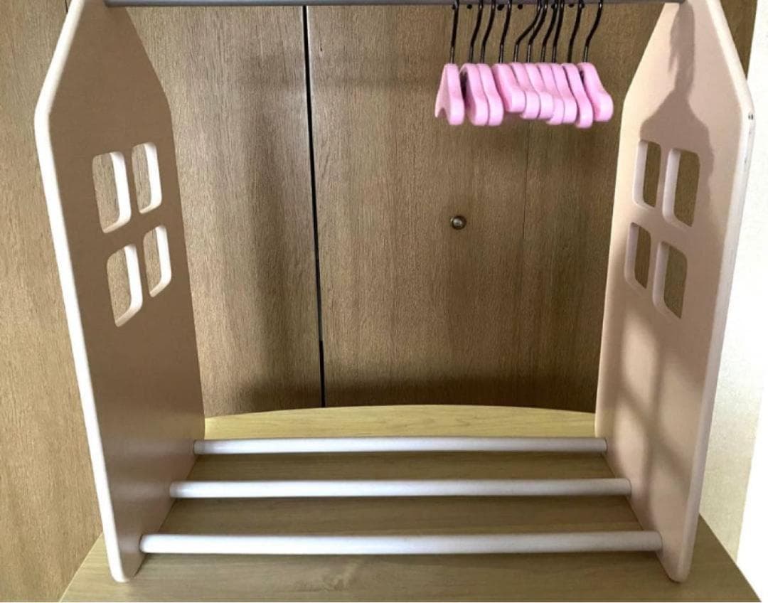 【Ange】犬服ハンガーラック　中古　２個セット（ハンガー20個）