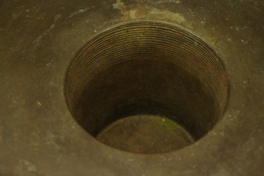 古銅 薄端 花器 池坊 華道 獣足 (A282)