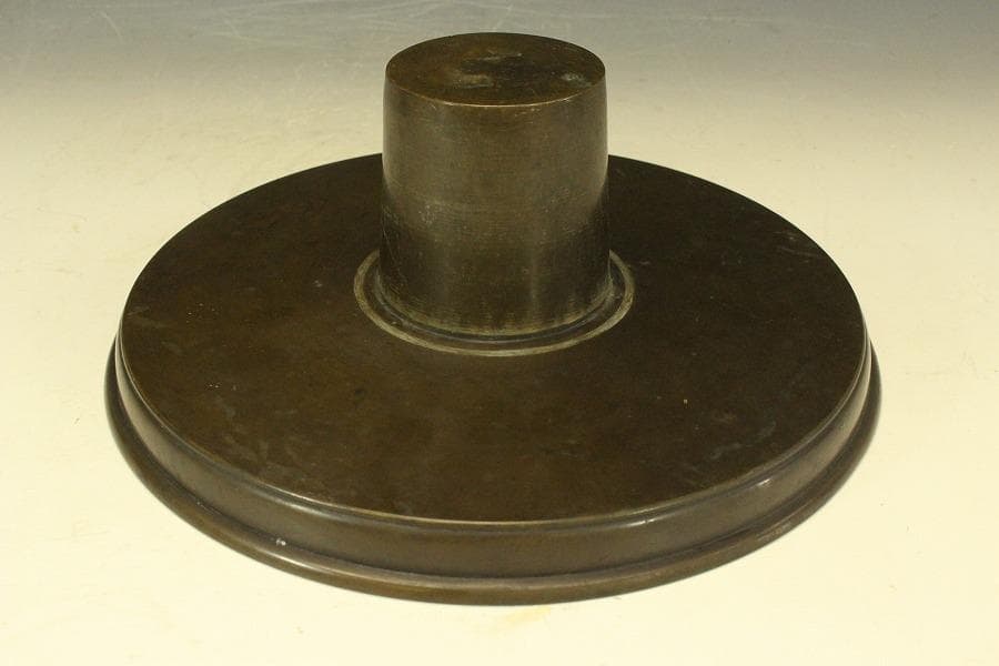 古銅 薄端 花器 池坊 華道 獣足 (A282)