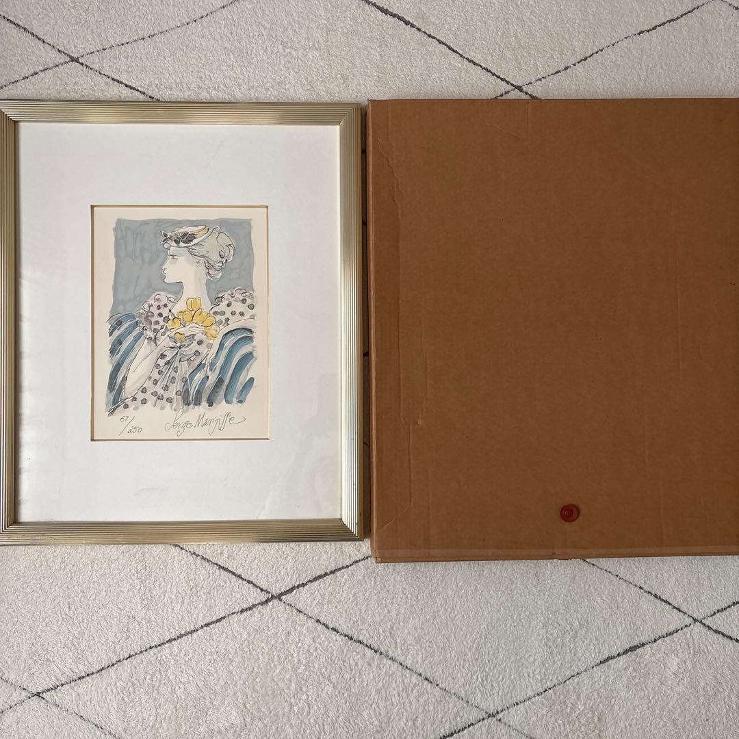 サージ・マルジスSerge Marjisse リトグラフ「黄色いブーケ」 真作