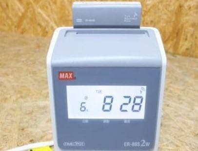 ★美品 清掃済 MAX タイムレコーダー ER-80S2W + 新品カード20枚