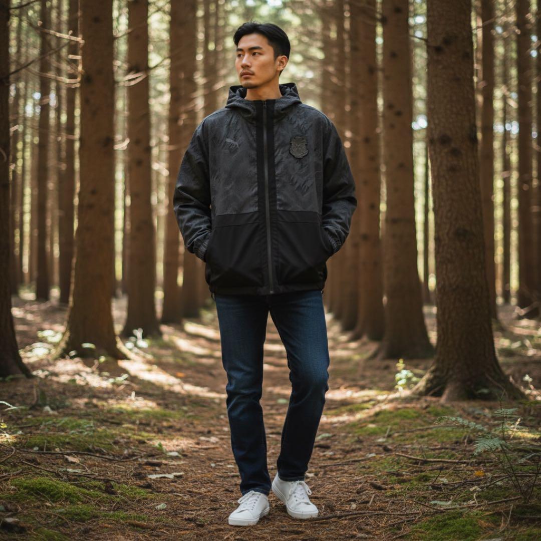 プーマ × ジュビロ磐田 ナイロンジャケット トレーニングウェア XL長袖フード