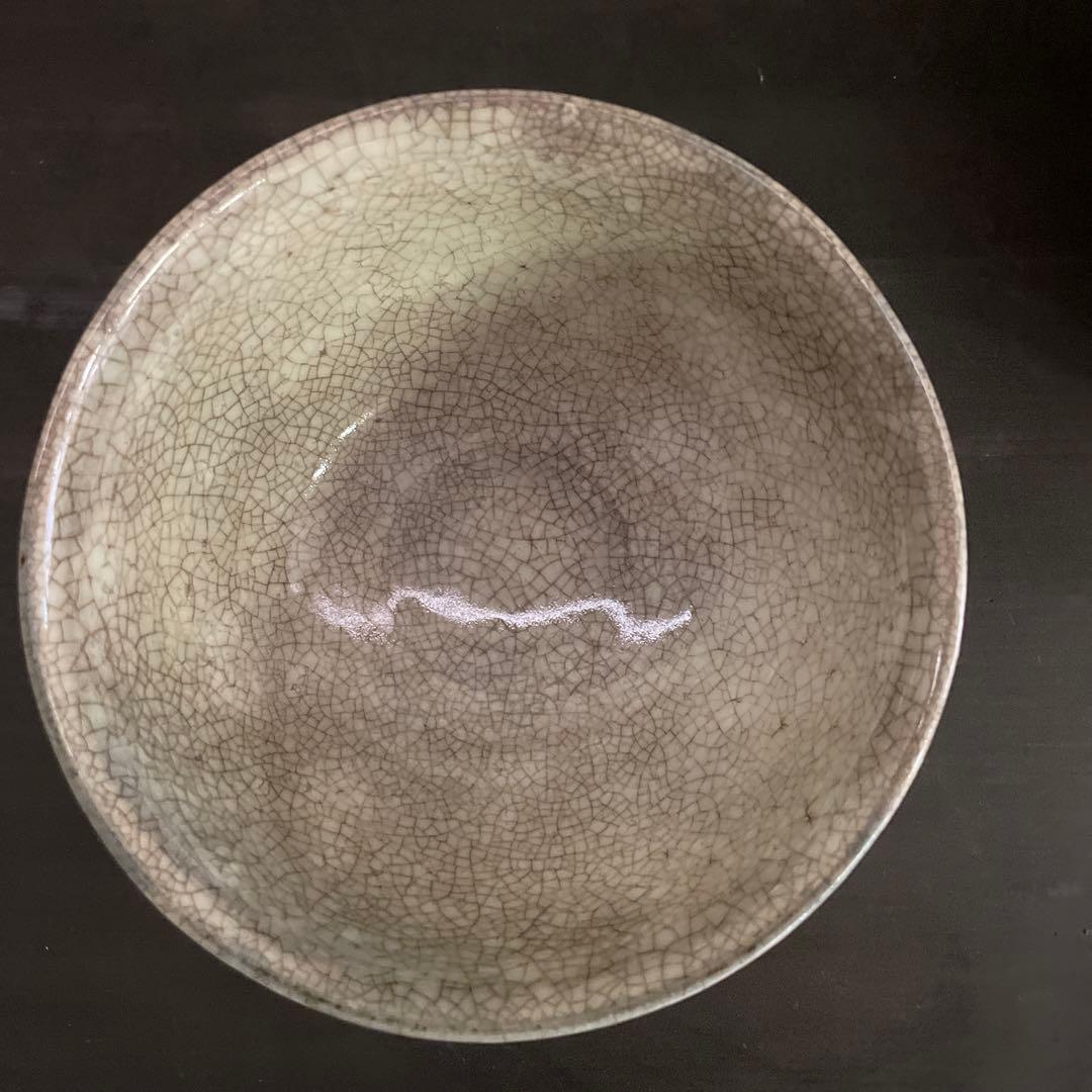 清水啓功　萩　粉引茶碗　共布　共箱