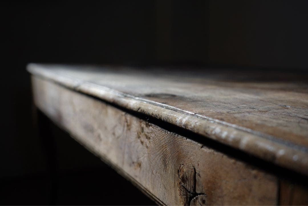 アンティーク　フランス　テーブル　ダイニングテーブル　オーク　什器　古木