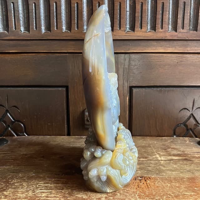 希少 天然石 彫刻 マーメイド 人魚 骨董 ヴィンテージ 作家 工芸品 風水