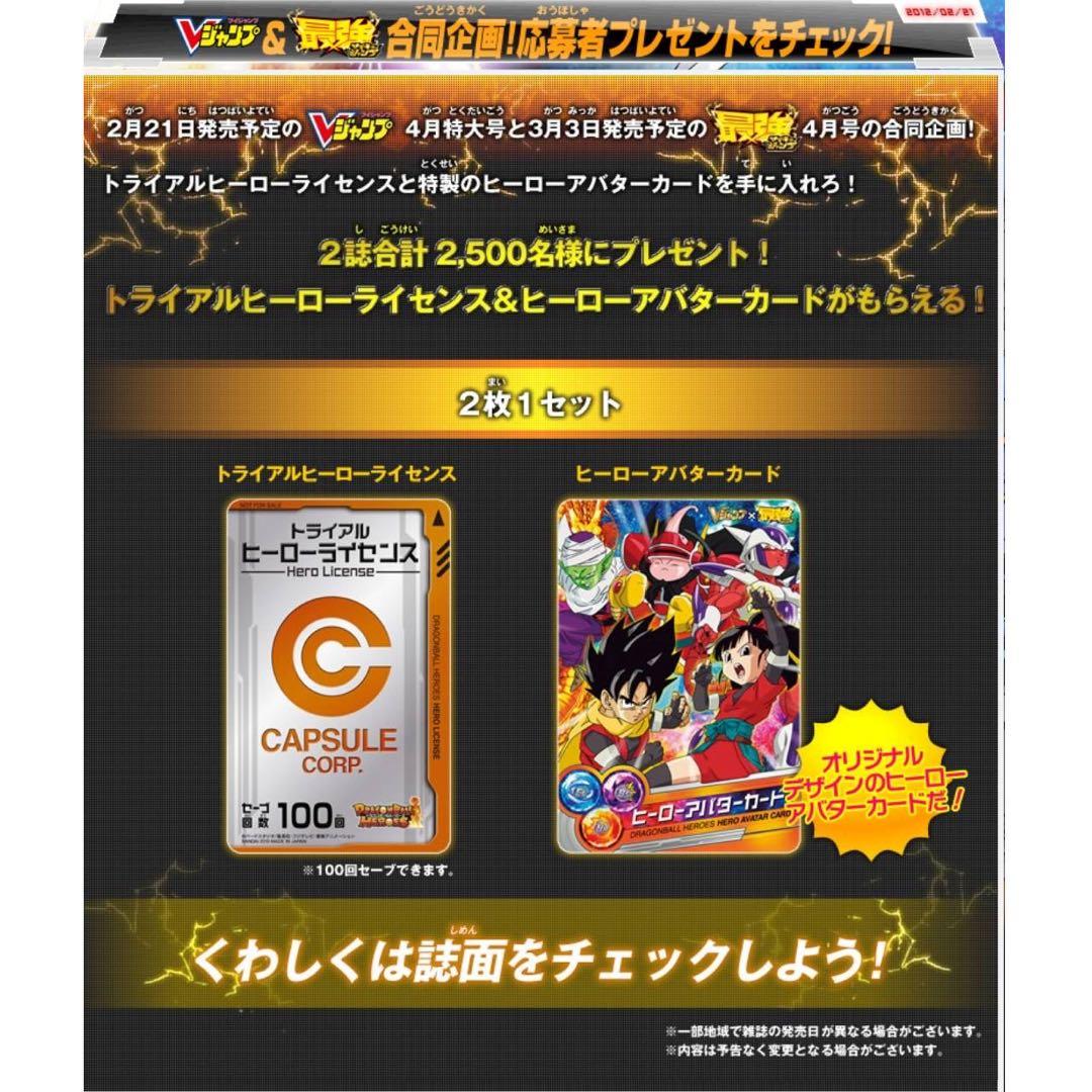 トライアルヒーローライセンス&ヒーローアバターカードセット未開封　当選品