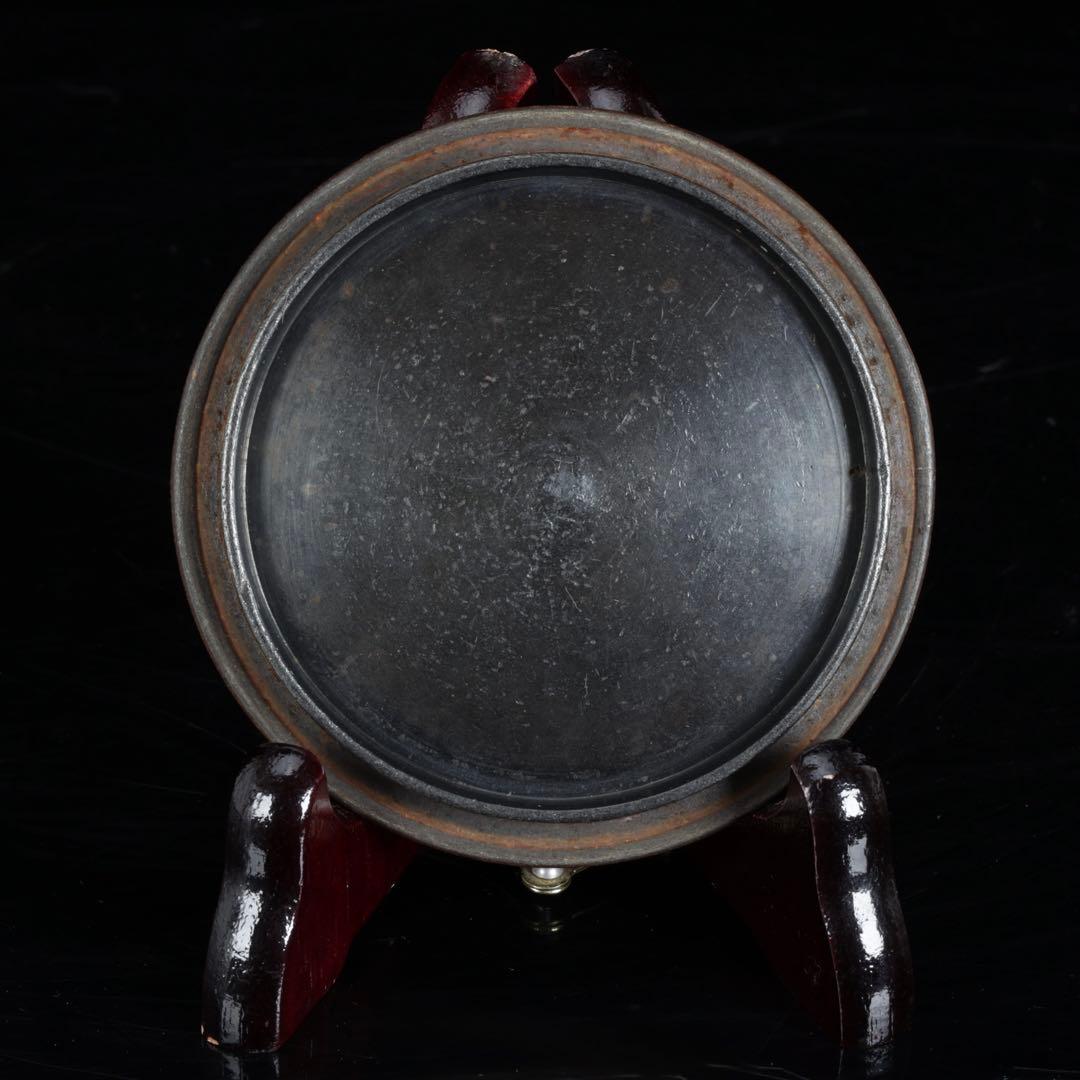 時代鉄瓶【大日本御釜師 堀政五郎（浄親）】菊桐紋鉄瓶 共箱 茶道具 骨董 古美術