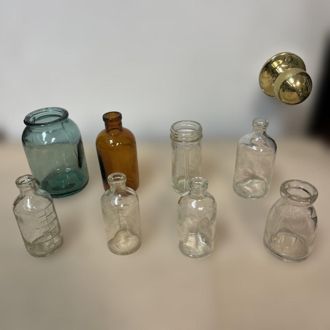 MR-448A ガラス瓶 8個セット　レトロ　アンティーク　コレクション　瓶