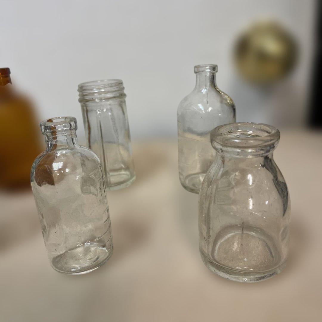 MR-448A ガラス瓶 8個セット　レトロ　アンティーク　コレクション　瓶