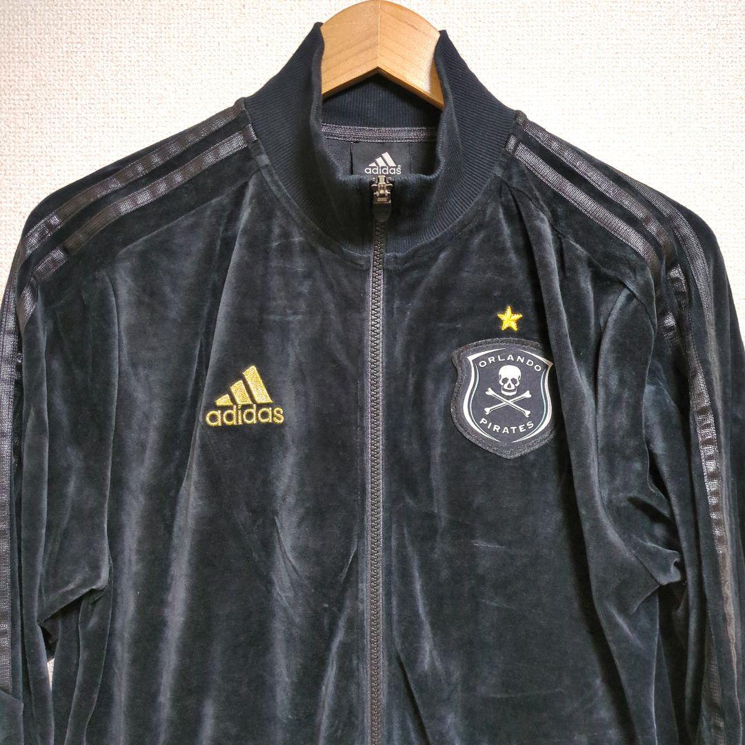 adidas アディダス セットアップ ベロア 黒 ドクロ M