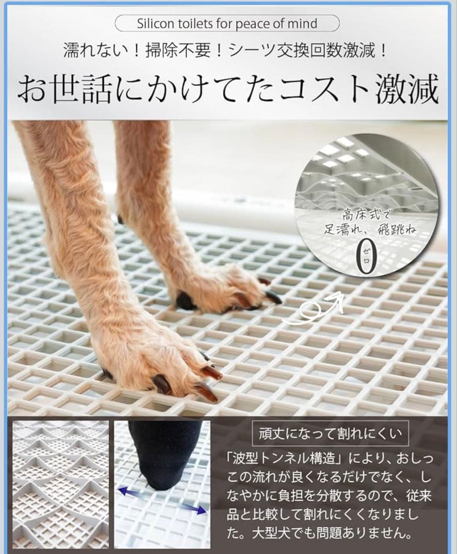 INULABO(イヌラボ) トイレトレー XXLサイズ (グレー)