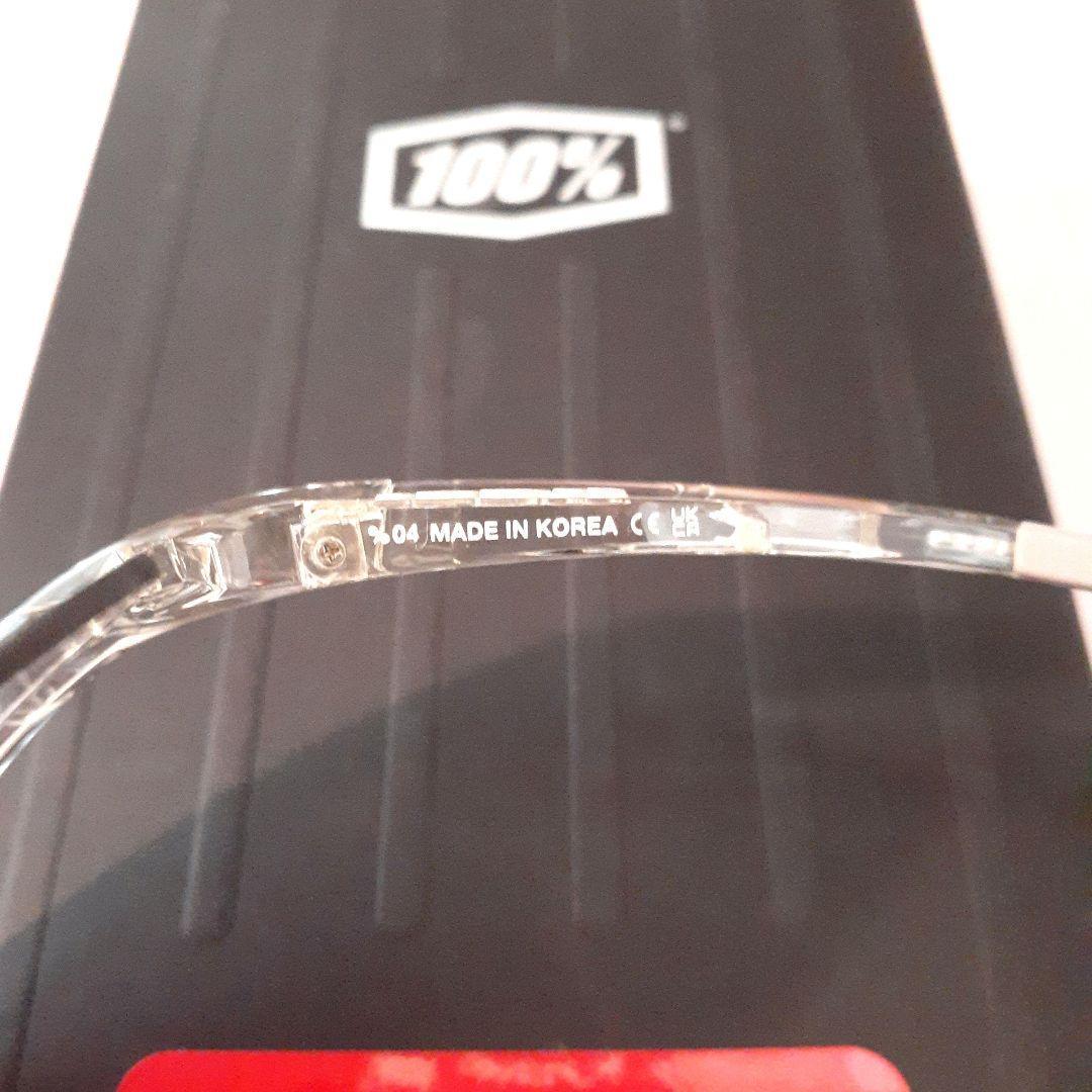 100% SPEEDCRAFT クリア ブルー ワンハンドレッド サングラス