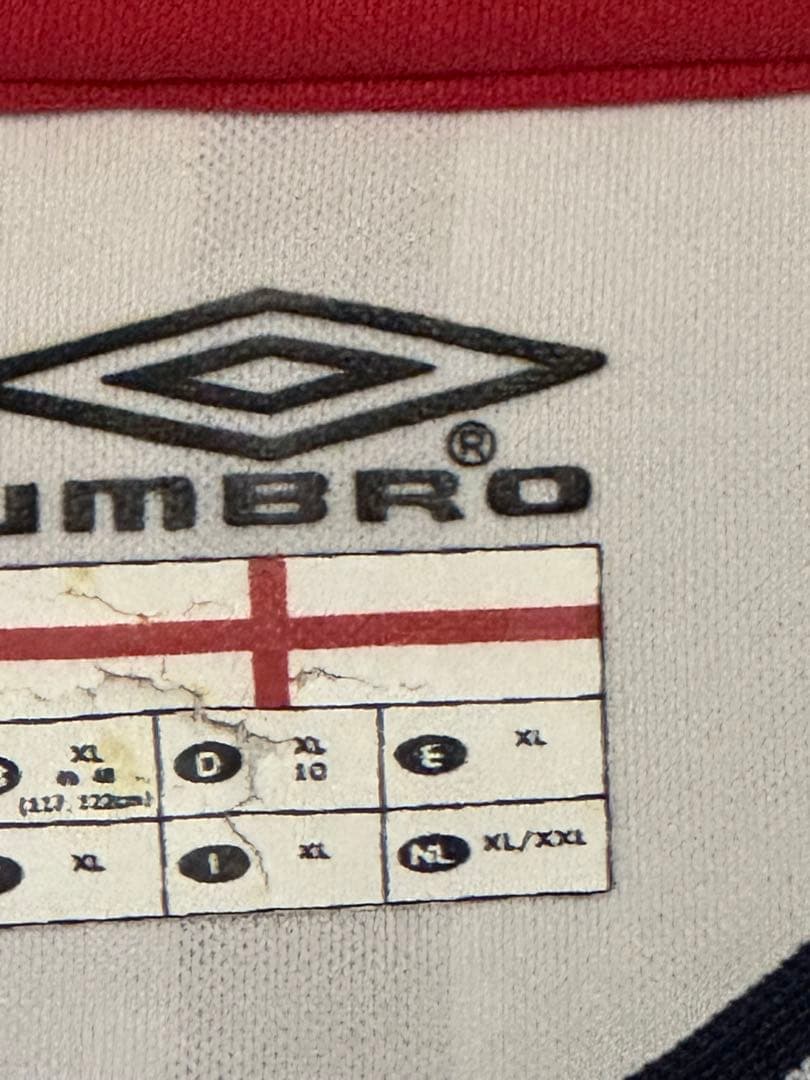 Umbro イングランド代表 ホワイトシャツ サイズ7