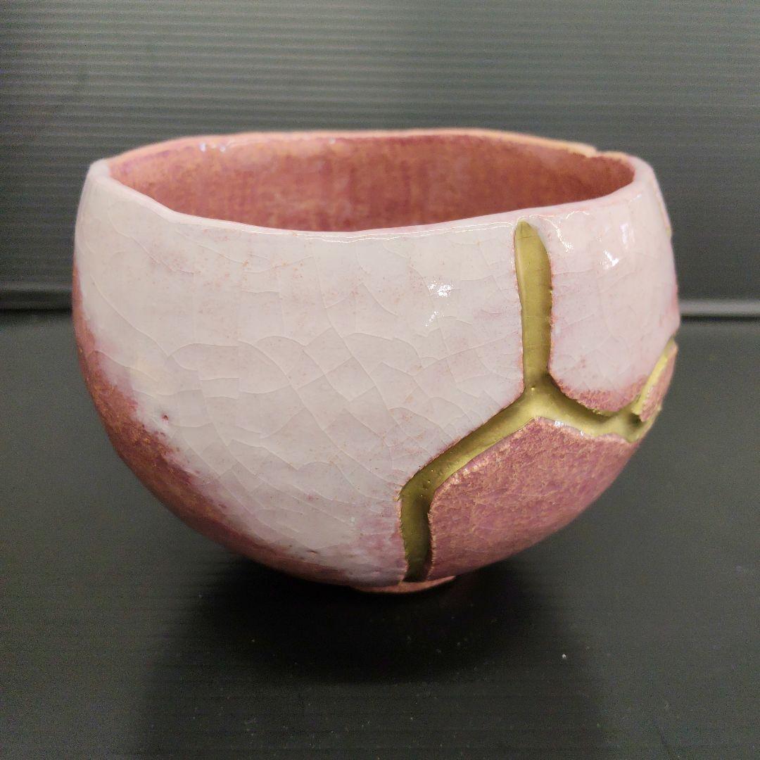 清水焼 光悦雪峰 佐々木昭楽造 赤楽 抹茶碗　共箱 共布 栞 茶道具 琵4