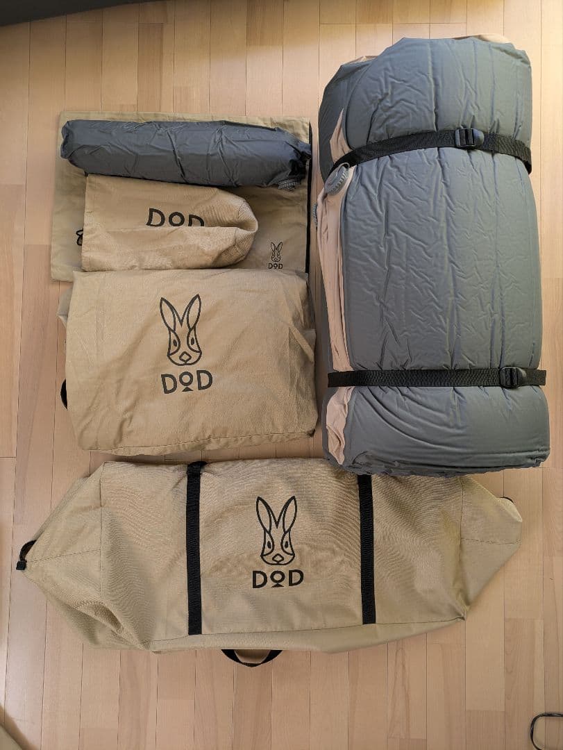 DOD ソトネノキワミL　シーツ、マクラ付