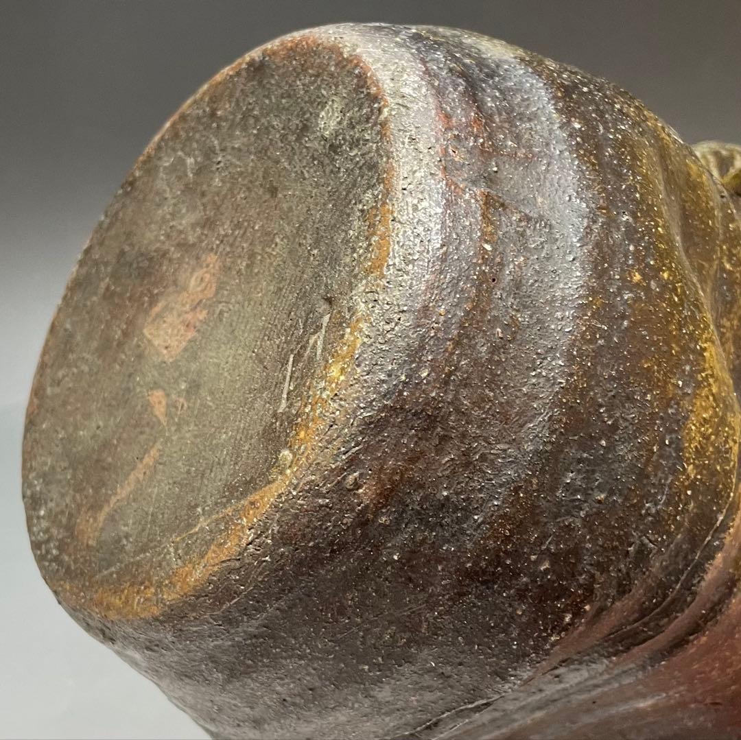 古備前　波状文　窯印　耳付水指　耳付花入　双耳水指　双耳花入　b6220