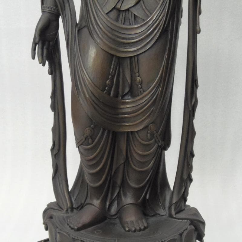 Ｂフライデー★ブロンズ製 聖観音菩薩像1.8尺立★高さ：約93cm