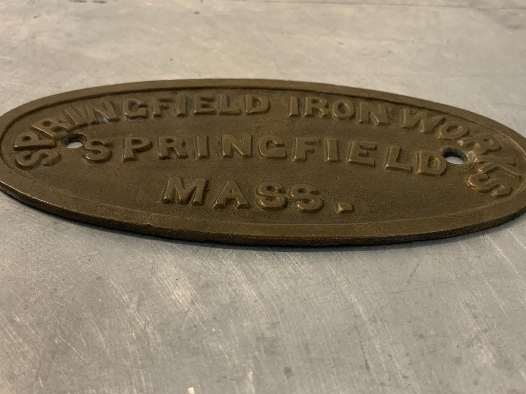 USAビンテージ ブラス真鍮プレート サインプレート　銘板 インダストリアル