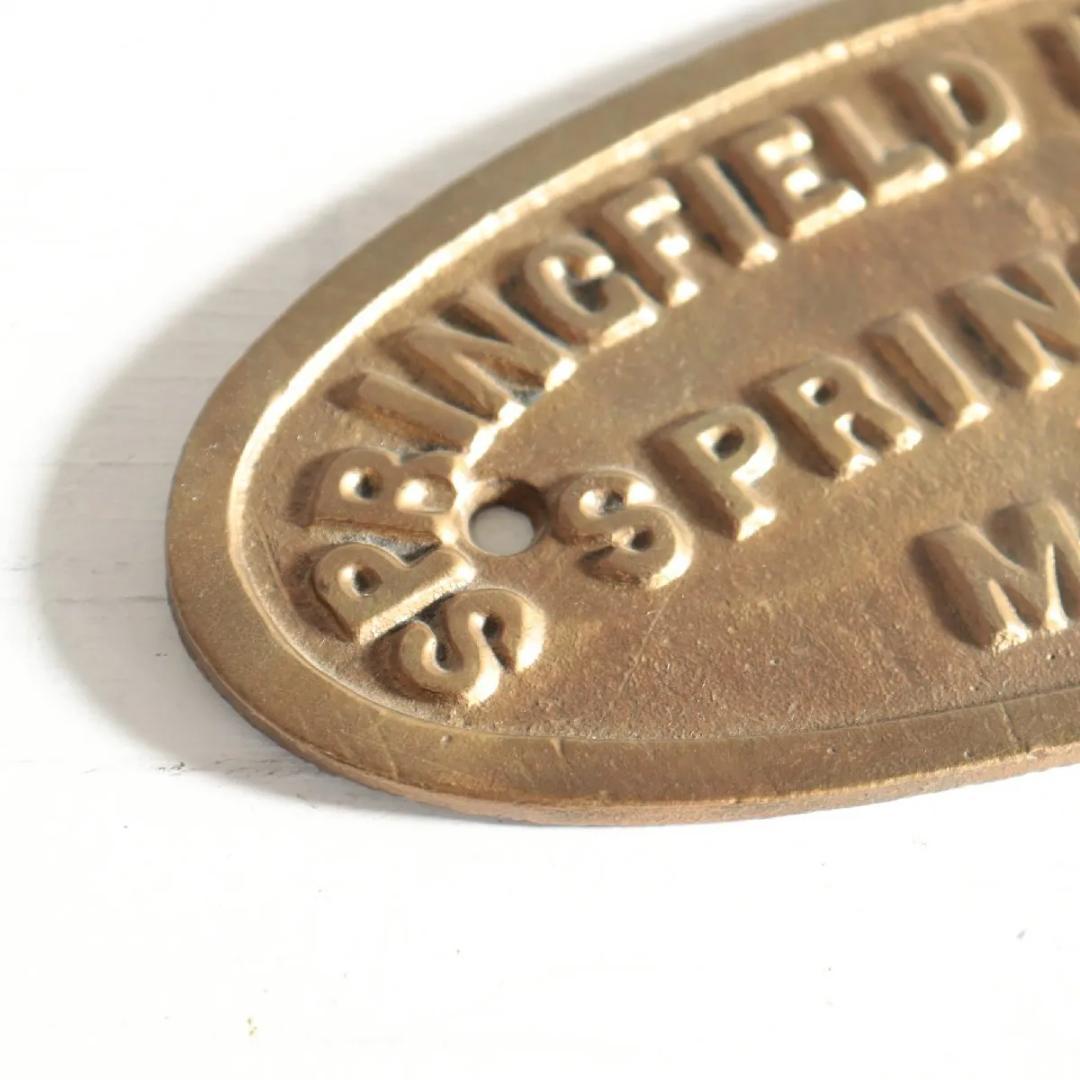 USAビンテージ ブラス真鍮プレート サインプレート　銘板 インダストリアル