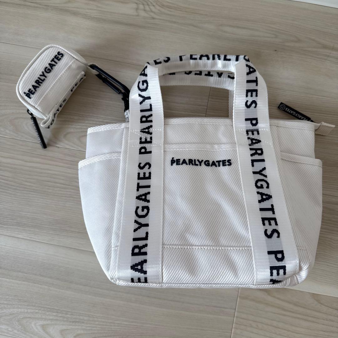 パーリーゲイツ　カートバッグ　ミニバッグ　トートバッグ　白　ホワイト　25年購入