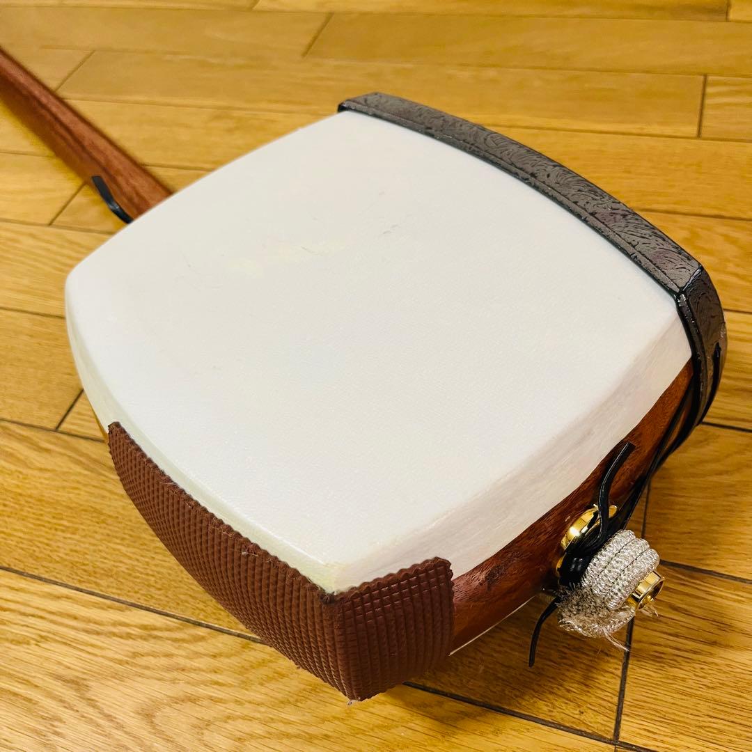 【希少品】津軽三味線 3cm 三味線 和楽器 弦楽器 破れなし　送料込み