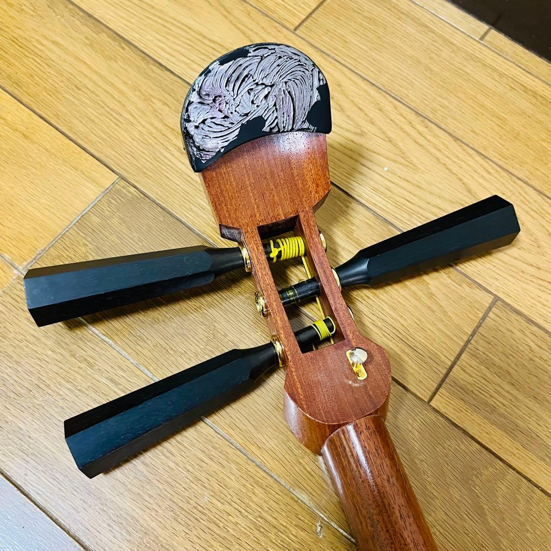 【希少品】津軽三味線 3cm 三味線 和楽器 弦楽器 破れなし　送料込み