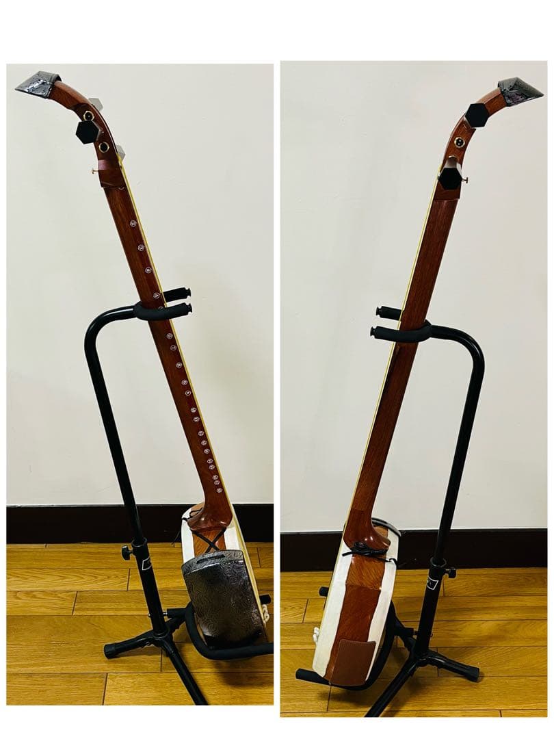 【希少品】津軽三味線 3cm 三味線 和楽器 弦楽器 破れなし　送料込み