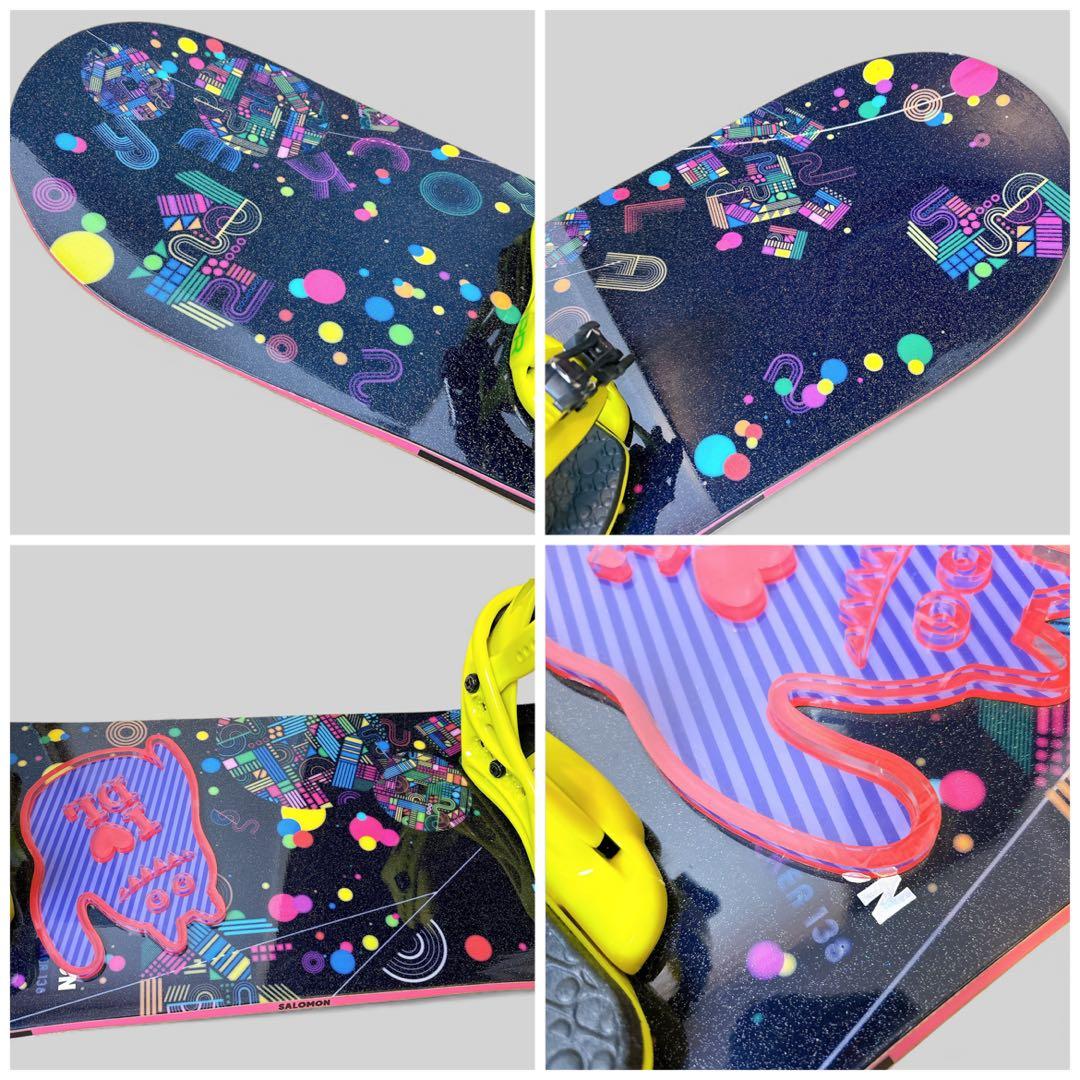 【美品】SALOMON×FLUX レディース スノーボード 3点 138cm