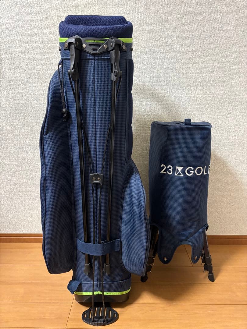 23区GOLF スタンド式 軽量キャディバッグ ネイビー