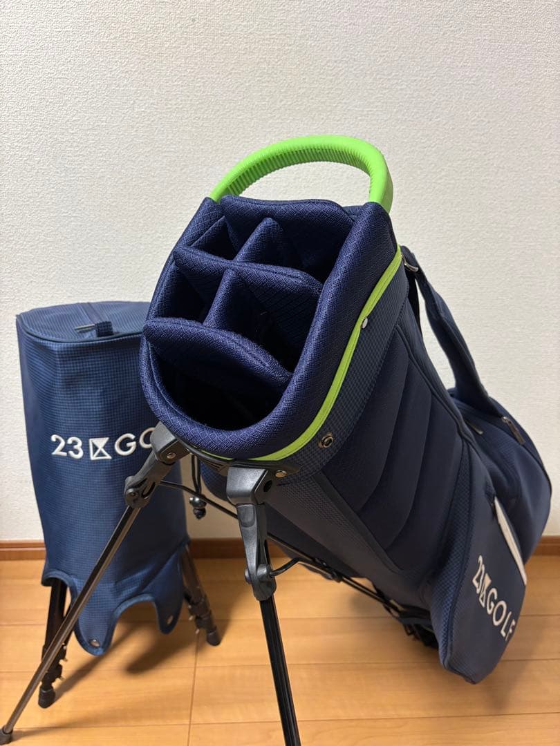 23区GOLF スタンド式 軽量キャディバッグ ネイビー