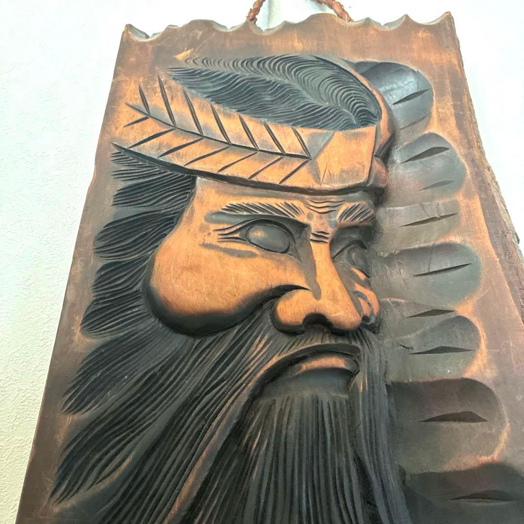 北海道　お土産　木彫り　オブジェ　ヴィンテージ　昭和レトロ