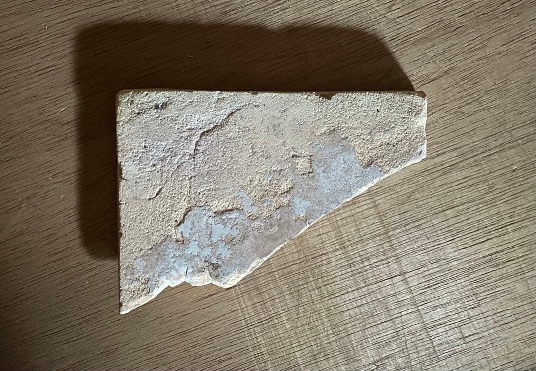 希少◆ 17世紀前半　オランダ　デルフトタイル　アイリスの紋章　　)民藝　古道具