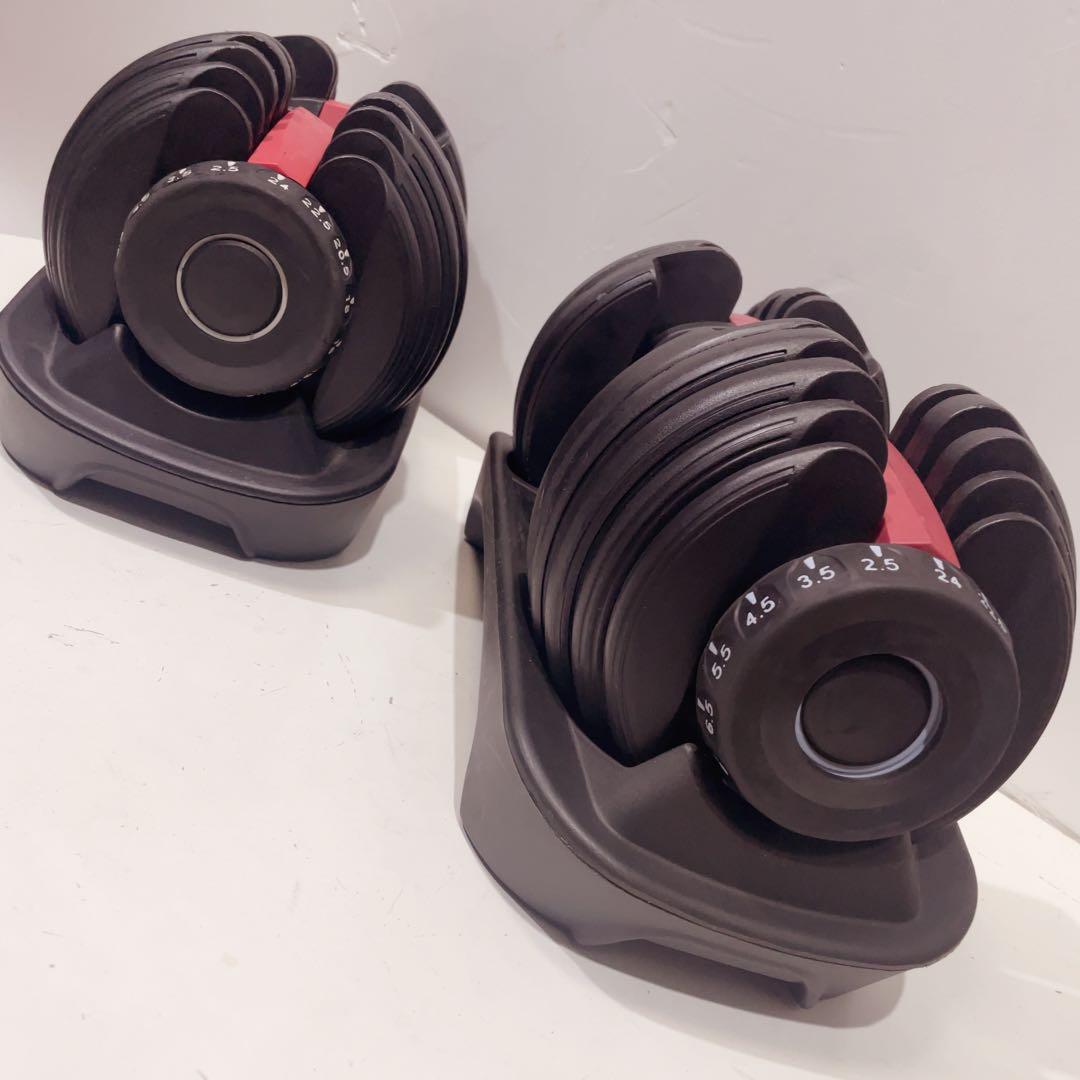 可変式ダンベル　24kg2個セット ダイヤル15段階　筋トレ　腕力トレーニング