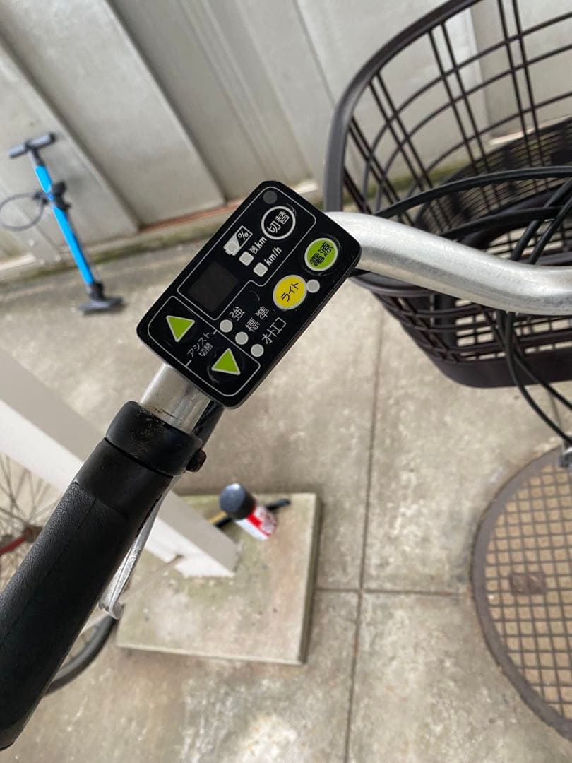 電動アシスト自転車 グリーン バスケット2つ付き