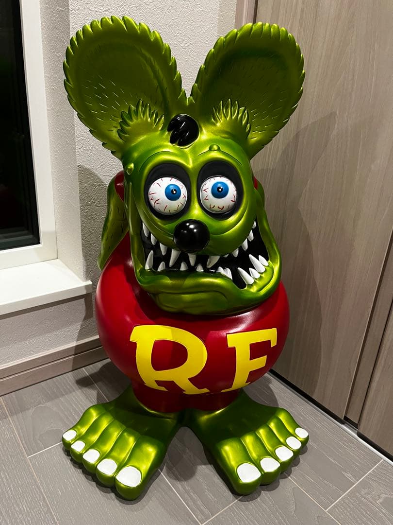 ラットフィンク(Rat Fink) ビッグソフビバンク　メタリックグリーン
