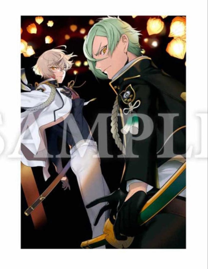 刀剣乱舞 現世遠征 都結び 灯結び展 複製原画 源氏　髭切　膝丸A4サイズ