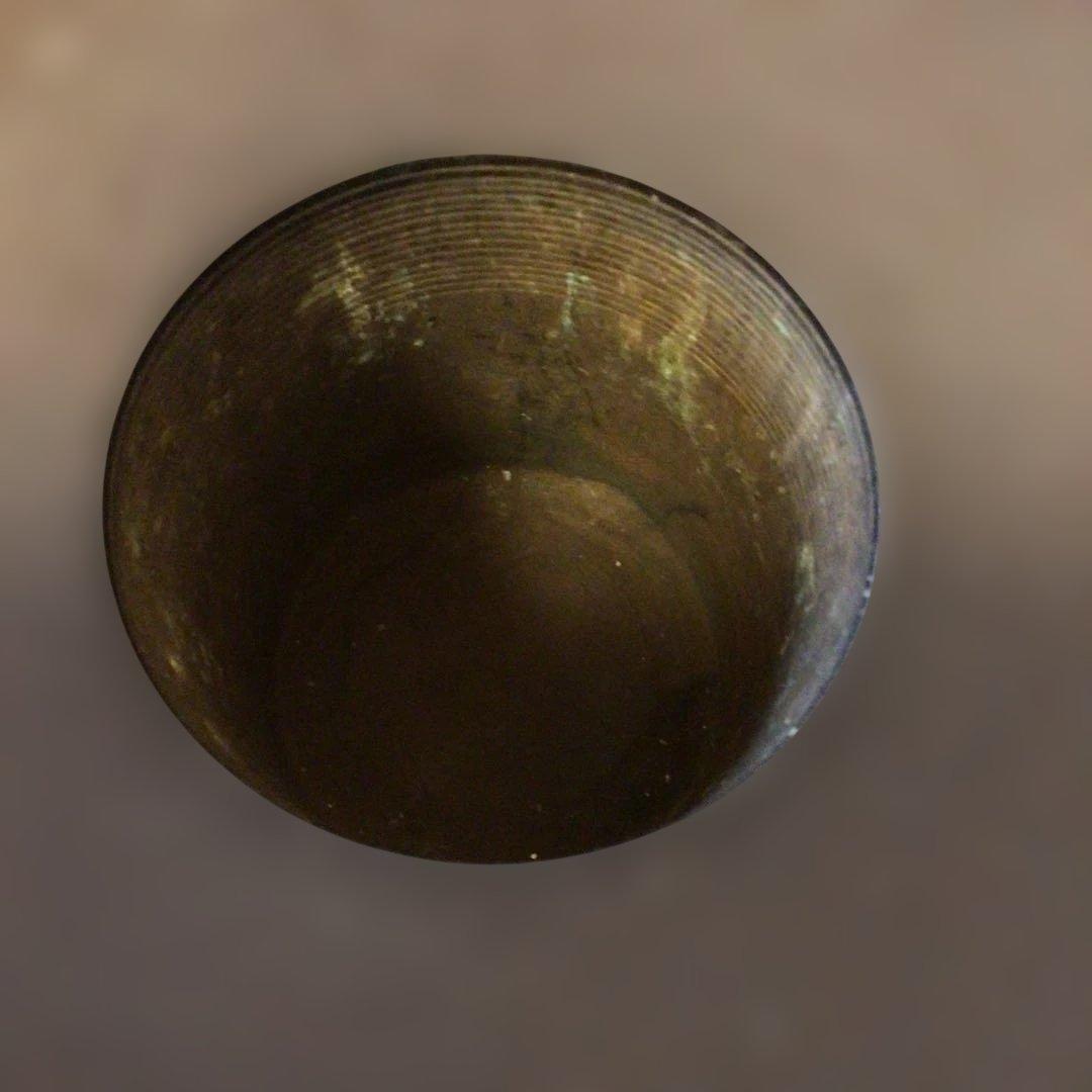 薄端　雷文様　アンティーク　四つ脚