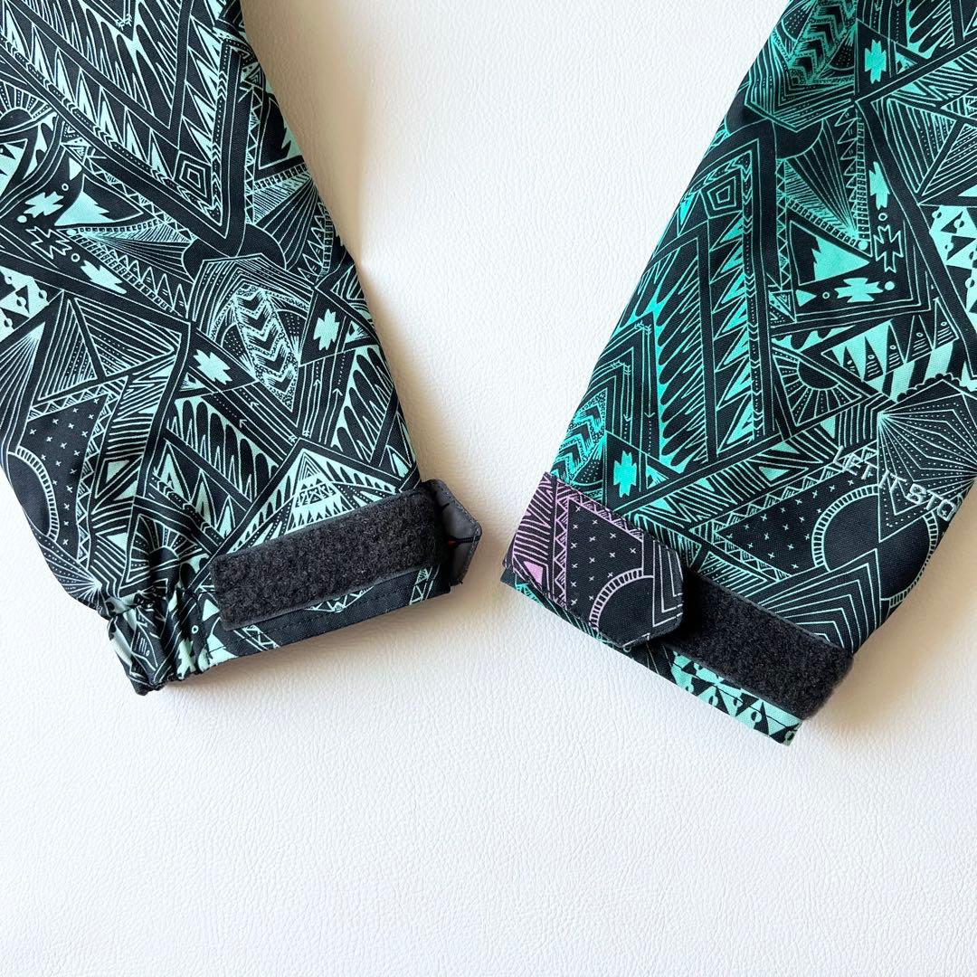 3281【美品】ボルコム　ジャケット 総柄 中綿入り スノボウェア レディース